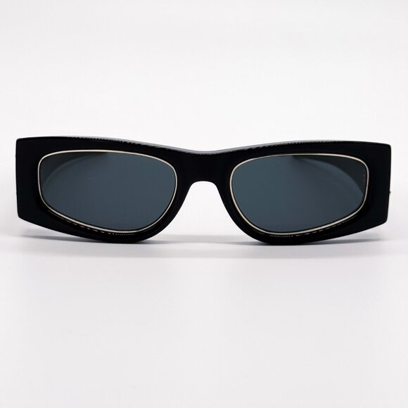NEW SAINT LAURENT SL M140 RIM 001 SUNGLASSES WOMEN BLACK SQUARE SLM140 RIM 001 - Picture 4 of 8